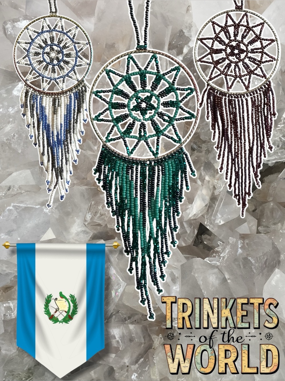 Handmade Dreamcatcher-inspired Seed Bead Ornaments